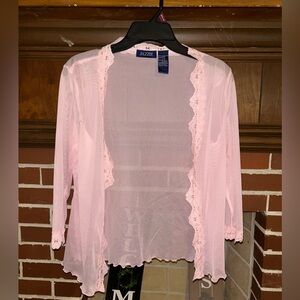 Pink Lace Cardigan